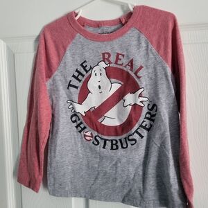 jumping beans Gray & Dusty Pink Ghostbusters Raglan Long Sleeve Tee